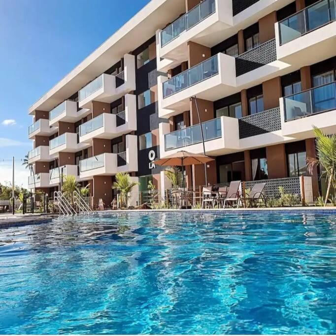 Apartamento Flat Em Muro Alto Com Piscina, Ar-condicionado E Cozinha Equipada