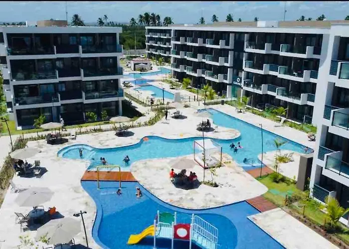 Flat Em Muro Alto Porto De Galinhas Com Piscina, Ar-Condicionado E Cozinha Equipada